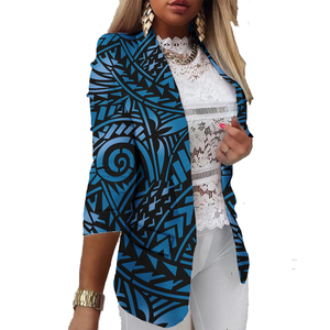 Ropa Polinesia Personalizada a Medida, Diseño Tribal, Blazer para Mujer, Samoa Tapa, Trajes de Negocios Vintage para Mujer - Product Image 2