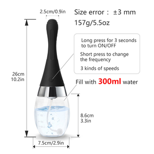 Silikon kesehatan otomatis Enema seks usus besar alat vagina Butt <span class=keywords><strong>Douche</strong></span> Shower bersih bergetar Enema <span class=keywords><strong>Anal</strong></span> Cleaner untuk pria wanita - Product Image 5