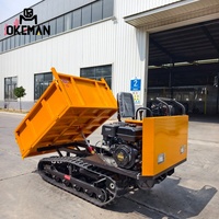 1,5 Tonnen Hydraulischer Raupendumper Benzinbetriebener Mini-Raupentransporter mit Getriebe Leichte Landwirtschaftliche Maschine für Feldarbeit