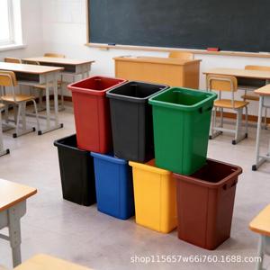 Rectangular Plastic Waste <b>Bin</b> 12L And Above Sturdy Indoor Outdoor Use - Product Image 3