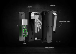 Anti Lost Find My Smart Key Organizer con rastreador Aluminio Mini Keyholder Key Organizer para almacenamiento de llaves múltiples Ubicación GPS - Product Image 3