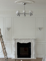 Newstar Simple Design Moderne Sculpté À La Main Intérieur Décoration De La Maison Beige Couleur Blanc Calcaire Cheminée Manteau