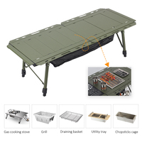 Table de camping pliable réglable imprimée en aluminium léger portable pour barbecue en plein air personnalisée 5 unités Igt