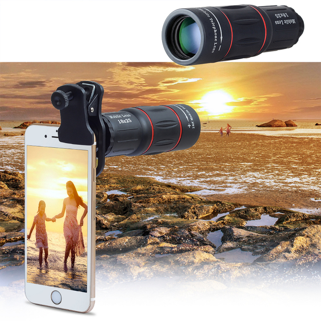 Mobile Phone Lens Universal Clip 18X 20X Zoom Cellphone Telescope Lens Telephoto Smartphone Camera Lens for iPhone Xiaomi