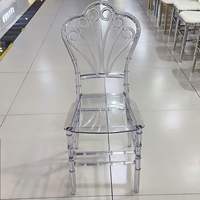 Chaises en acrylique modernes, empilables, nouveau design, pour banquets en plein air, restaurants, hôtels, événements