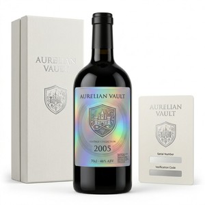 Étiquettes de vin holographiques personnalisées haut de gamme anti-contrefaçon, écologiques et imperméables en papier holographique pour boissons et objets de collection - Product Image 4