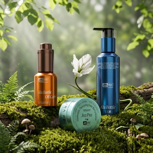 Juego de Envases Cosméticos de Aluminio Sostenible con Frascos de Lujo y Tapas de Rosca, Opciones de Perfume para Barberías - Product Image 1