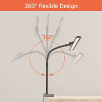 Lampe de table flexible à col de cygne DC, éclairage d'étude électrique simple, sans éblouissement, contrôle tactile moderne, gradation automatique, mémoire de lumière