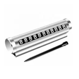 Plaque de numéro de téléphone <span class=keywords><strong>portable</strong></span> <span class=keywords><strong>temporaire</strong></span> pour voiture en alliage d'aluminium, non magnétique, installation facile, conception de roulettes cachées - Product Image 6