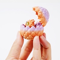 Luckykoo 3D imprimé PLA matériaux respectueux DRAGON avec oeuf créatif en plastique volant Dragon dinosaures oeuf 3D imprimé rénover jouets