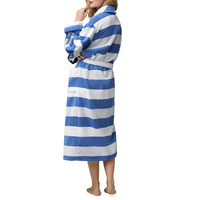 Fabricant d'usine unisexe luxueux hôtel qualité Spa Robe très absorbant doux grand peignoir à rayures en coton éponge de qualité supérieure