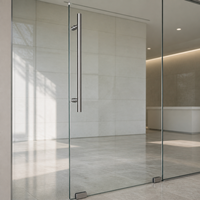 Poignée de porte coulissante en acier inoxydable brossé satiné en forme de H pour hôtels commerciaux et portes en verre – Quincaillerie de levier