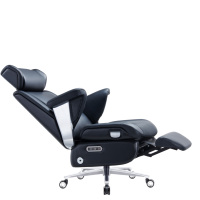 Chaise de bureau exécutive ergonomique traditionnelle moderne JORI JP200-2 en cuir véritable, pivotante, réglable en hauteur, avec mousse haute densité