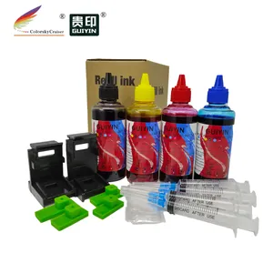Compatible Dye Refill Ink for HP 905 905xl OfficeJet 6950 6951 6954 6956 6958 Inkjet Printer Ink 100ml in Bottle bkcmy