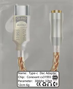 Convertisseur de ligne DAC de type C pour décodage audio numérique Cx31993, lecture d'oreillettes, <span class=keywords><strong>adaptateur</strong></span> de casque pour téléphone portable USB - Product Image 6