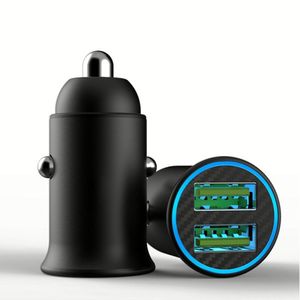 Cargador de Coche con Carga Rápida 3.0, Mini Cargador de Coche de 30 W y 4.8 A, Metálico, con Dos Puertos USB, Adaptador de Carga Rápida 3.0 para <span class=keywords><strong>iPhone</strong></span> <span class=keywords><strong>11</strong></span>/XR/Xs/Max/X/8/7 - Product Image 1
