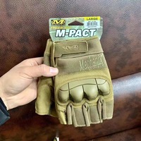 Sarung tangan kulit lunak setengah jari uniseks untuk latihan taktis luar ruangan sarung tangan taktis olahraga perlengkapan musim dingin Super teknisi