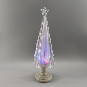 42cm Colorful <b>Led</b> <b>Light</b> Christmas <b>Tree</b> with Glittering Base Indoor Desktop Decor - Product Image 1