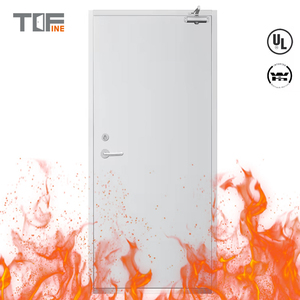 Puerta de acero contra incendios de 1-3 horas con certificación CE con barra antipánico para edificios comerciales y salidas de emergencia | Directo de fábrica - Product Image 1
