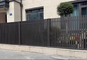 Instalasi DIY kontemporer besi tempa hitam pagar taman rumah sekitar pagar pelat baja pagar langkan pegangan tangan - Product Image 4