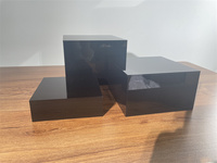 Présentoir de nourriture en acrylique blanc de qualité supérieure Cubes de rehausseurs de buffet modernes Style contemporain écologique