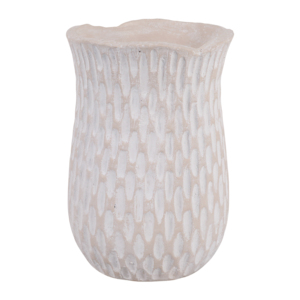 Vaso Rotondo Decorativo in Terracotta con Texture, Accento in Ceramica per Soggiorno e Arredamento Casa - Product Image 3