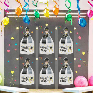 DAMAI Transparent Waterproof PVC Candy <b>Box</b> for Graduation Party Square <b>Small</b> <b>Gift</b> Decoration Bachelor's Robe Graduation Season - Product Image 2