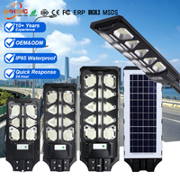 Lampe solaire de rue extérieure imperméable tout-en-un intégrée à LED, lampe solaire de rue haute puissance 200W