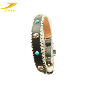 Personalizado de alta calidad de lujo único diseñador hecho a mano mascota Collar encantador remache diamante perro Correa Collar <span class=keywords><strong>Bling</strong></span> - Product Image 6