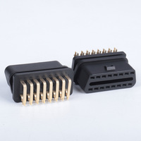 Adaptateur de connecteur de diagnostic OBD2 femelle 16 broches coudé à 90 degrés J1962F