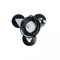 Base à ventouse triangulaire robuste de 90 mm pour antenne de voiture, support magnétique de toit à 3 ventouses, câble coaxial RG58 de 5 m avec connecteurs SMA PL259 N BNC
