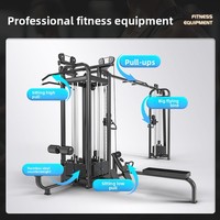 Machine Smith Intégrée pour Adduction et Abduction des Cuisses, Rack d'Entraînement Multifonctionnel, Hack Squat, Usage Commercial, Ensemble Complet en Acier pour Salle de Sport