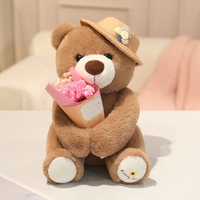 Adorable ours en peluche en coton rembourré de fibres PP, jouet en peluche personnalisé en gros, cadeau de la Saint-Valentin, Saint-Valentin