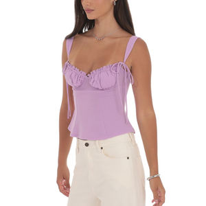 Haut évasé plissé de haute qualité personnalisé pour femmes - Product Image 2