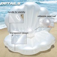 Rangée flottante gonflable de coquille de PVC transfrontalière pour la décoration d'anniversaire de mariage de fête de piscine de plage