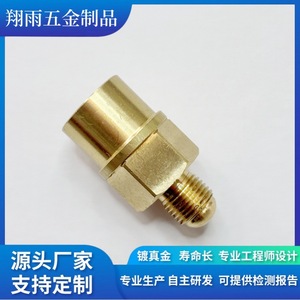 <b>Copper</b> Internal Hexagon <b>Screws</b> And Plugs 20mm Max Diameter 80mm Length Finishing Machining For Adapters Connectors - Product Image 3