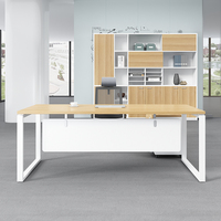 Bureau informatique moderne extensible et réglable en hauteur, multifonctionnel, en forme de L, pour la maison et le bureau, avec étagères et design à panneaux