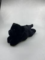 Peluche personnalisée en gros, panthère noire, super douce, brodée, jouet en peluche avec rembourrage en coton PP