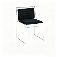 Chaise d'appoint Chrome Sled avec assise et dossier en tissu tissé, style moderne, pour salle à manger, salon, hôtel, vente en gros