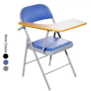 Office Comfortable Chair School Furniture Metal Meeting Chair Student Folding Student Chair with Writing Pad OEM Service Modern