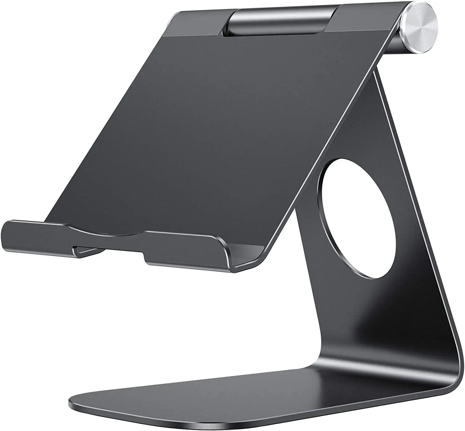 AilesTecca suporte de metal ajustável portátil de alta qualidade para celular suporte preto puro ergonômico encaixável para laptop