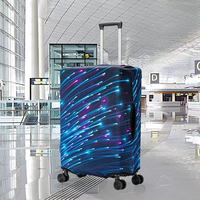 Housse de protection pour bagages en polyester à motif de points lavable, fermeture à cordon, convient aux valises de 19 à 32 pouces