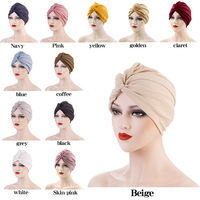 Chapeau de yoga personnalisé de couleur unie pour femmes, vente en gros de turban décontracté, foulard de style indien, pour usage extérieur décontracté