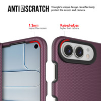 Coque de téléphone pliable antidérapante à texture triangulaire pour iPhone Duo, protection intégrale de la charnière, antichoc, hybride, vente en gros