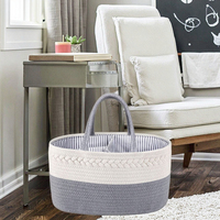 Sac de rangement pliable et portable Girida pour couches, compartiment bleu pour vêtements de bébé, soins des couches, corde en coton écologique