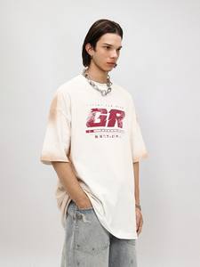 Camisa de manga corta de verano de moda retro personalizada con cuello de hebilla en forma de I Street Spray Dirty Craft Camisetas para hombres y mujeres - Product Image 5