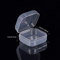 Petits contenants de rangement et de présentation carrés en plastique PP recyclable et fin pour bijoux et montres