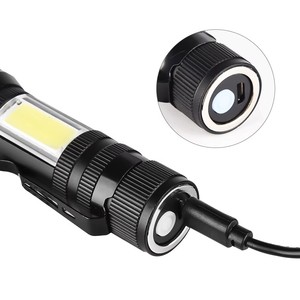 Chất Lượng Cao Xách Tay Ngọn Đuốc Chiến Thuật Có Thể Sạc Lại 800MAh Khẩn Cấp Hợp Kim Nhôm <span class=keywords><strong>Mini</strong></span> LED Đèn Pin Với Hộp Màu Xanh Lá Cây - Product Image 4