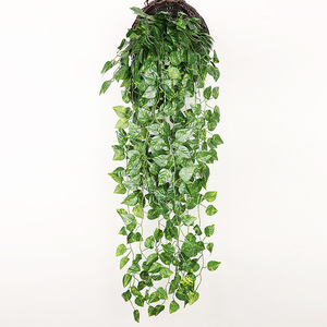 Fabbrica di alta qualità vite artificiale piante verdi artificiali appeso a parete foglie di Rattan per la decorazione del negozio di fiori per la casa all'aperto - Product Image 6