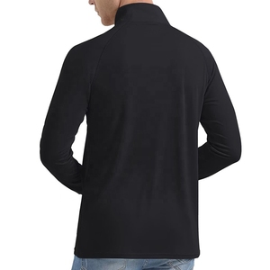 Camisa de manga larga para hombre UPF 50 +, Jersey transpirable para deportes al aire libre, cuarto de cremallera, pesca y correr, protector contra sarpullidos para primavera - Product Image 4